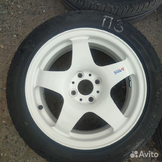 Лето Bridgestone 195/50 р15 на ковках Slik 4x98