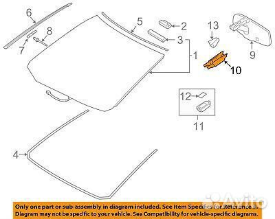Накладка держателя салонного зеркала на Камри 70