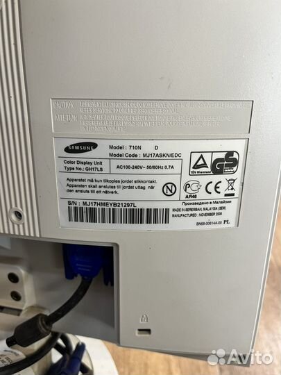 Монитор б/у, жесткий диск