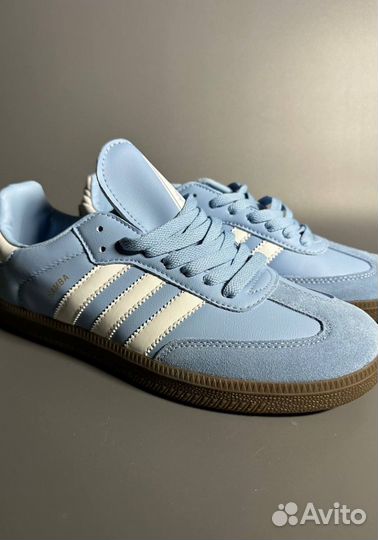 Кроссовки Adidas Samba Blue Люкс