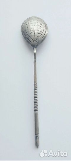 Кофейная ложка царское серебро 1881 год 84 проба