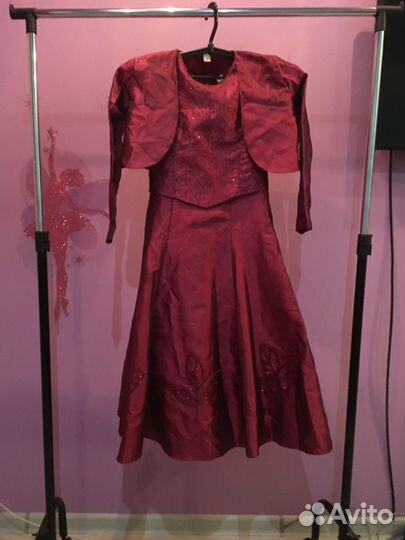 Комплект: платье и болеро для девочки 122 см