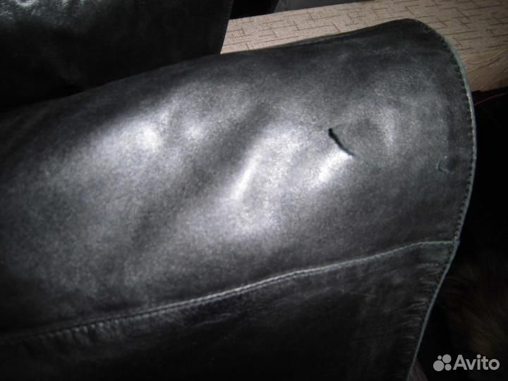 Зимняя куртка кожаная