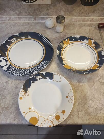 Набор тарелок luminary (6 персон, 18 предметов)