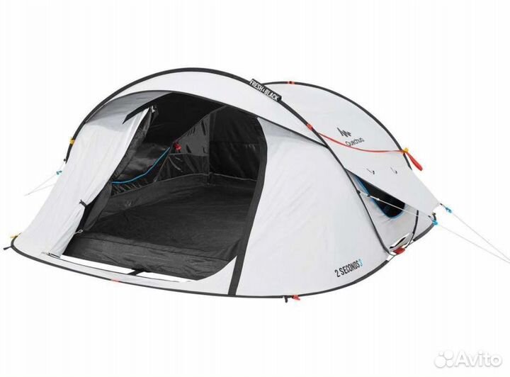 Палатка 3 местная Quechua 2 seconds 3 Fresh&Black