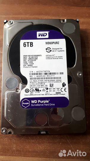 Неисправный жесткий диск WD60purz