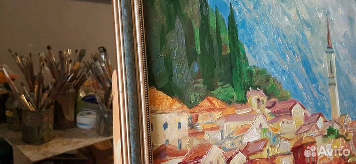 Картина Маслом Пейзаж Италия на Холсте