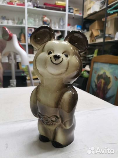 Мишка Олимпийский Редкий Завод Изолятор СССР (Ч)