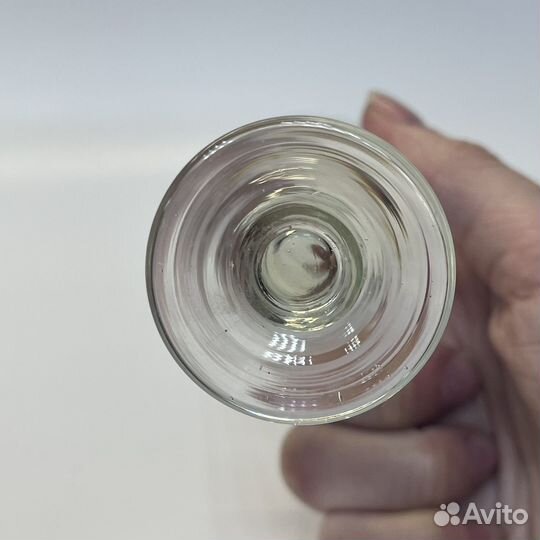 Лафитник рюмка резное стекло ручная работа СССР