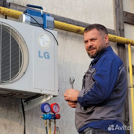 Установка сплит систем,закладка коммуникаций