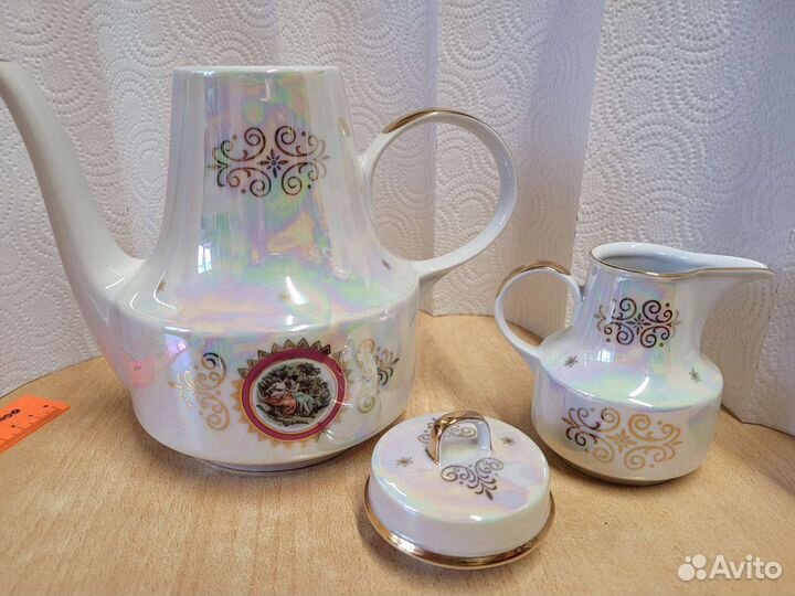 Кофейник + молочник Henneberg Porzellan ГДР