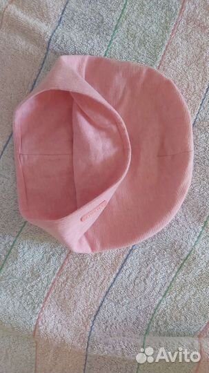 Шапка шлем для девочки зима + осенняя шапочка