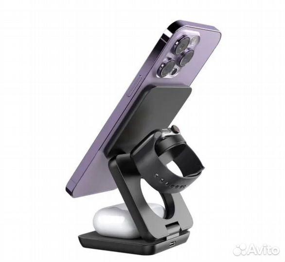 Беспроводная зарядка для iPhone 3 в 1, новая