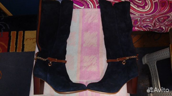 Сапоги женские,замшевые,37 размер,новые