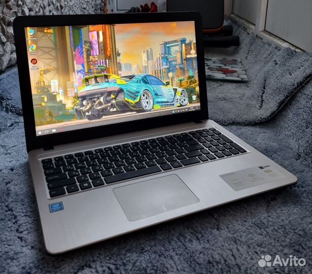 Мощный ноутбук asus 4-ядра/128ssd
