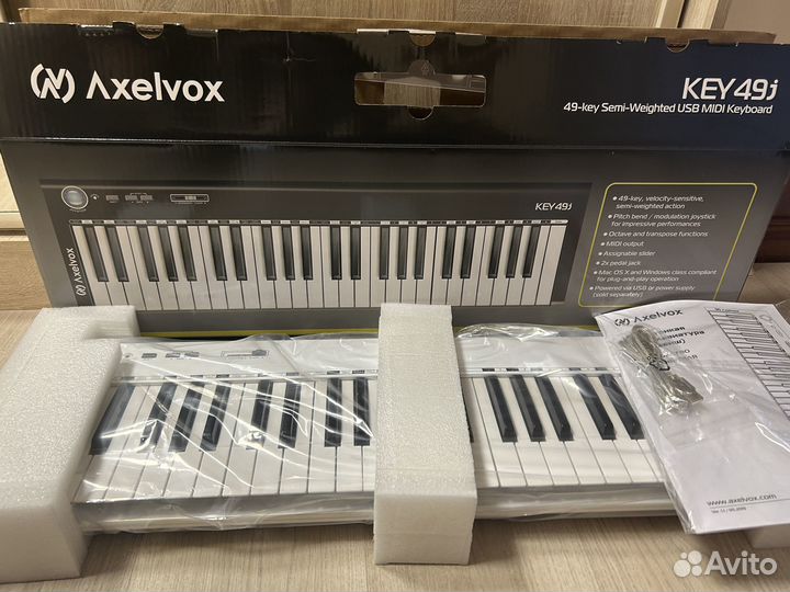 Миди клавиатура Axelvox KEY49j Новая