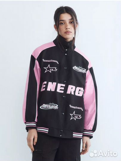 Бомбер befree y2k розовый
