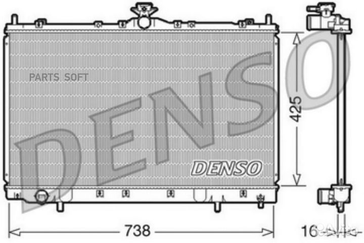 Радиатор 738x425 mitsubishi Grandis II 2.4 04- DRM