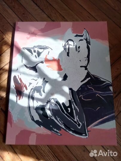 Картина - раскраска по номерам, с дефектом