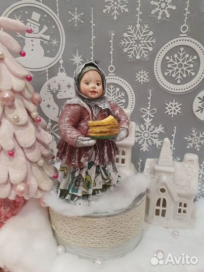 Ватные елочные игрушки