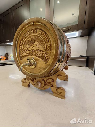 Бочка деревянная ручной работы с колбой внутри