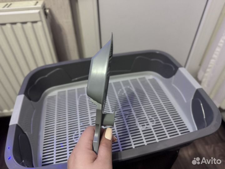 Лоток для кошек большой с сеткой и лопаткой