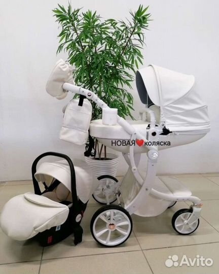 Коляска новая экокожа 2в1, 3в1