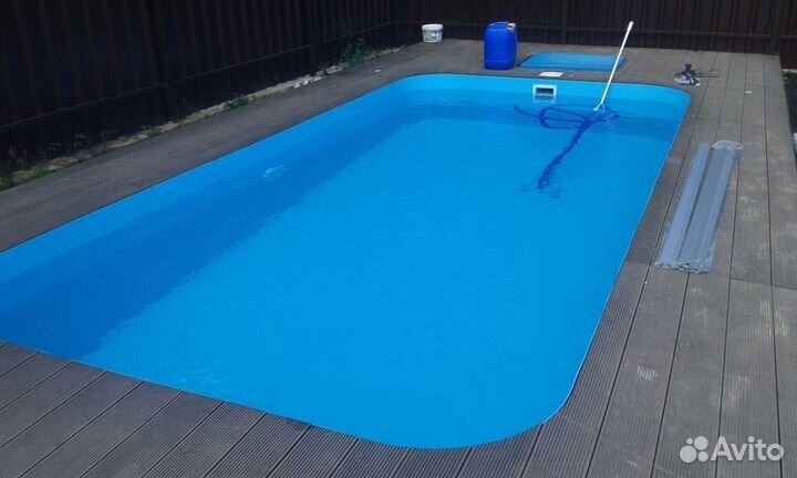 Бассейн 3х6х1,5 с угловыми ступенями