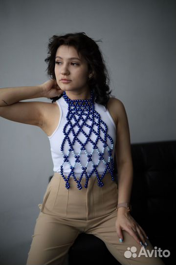 Топ из бусин