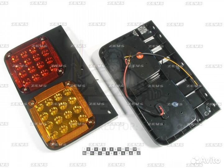 Фонарь задний металл, Zevs SD-2001AR-LED