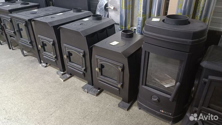 Печь камин чугунная Бахта для дачи и дома