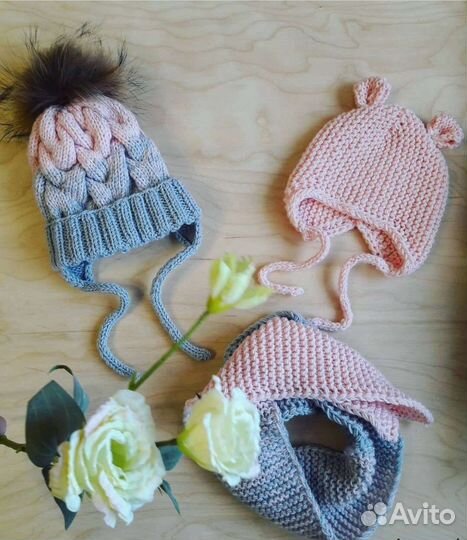 Комплект шапка, шарф