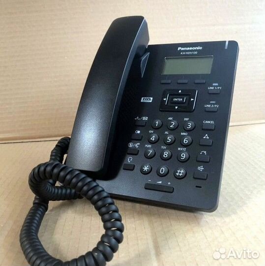 IP-телефон Panasonic KX-HDV130 чёрный