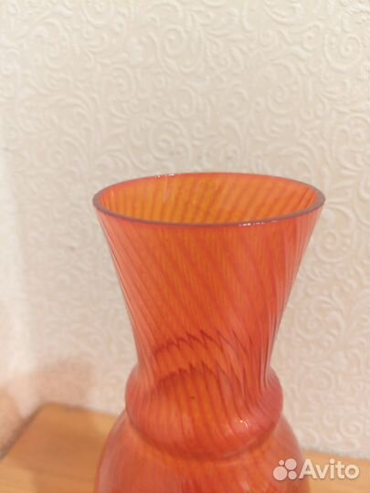 Ваза для цветов СССР цветное стекло