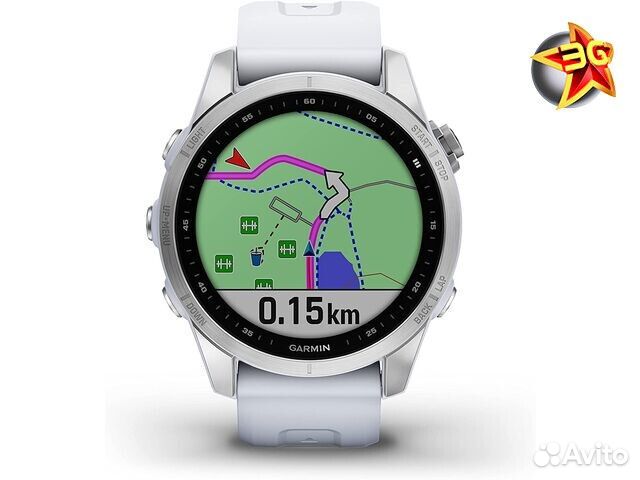 Часы Garmin Fenix 7S Silver Whitestone 010-02539-0