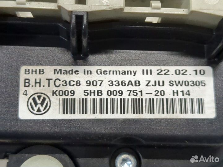 Переключатель отопителя Volkswagen Jetta 5, 2010