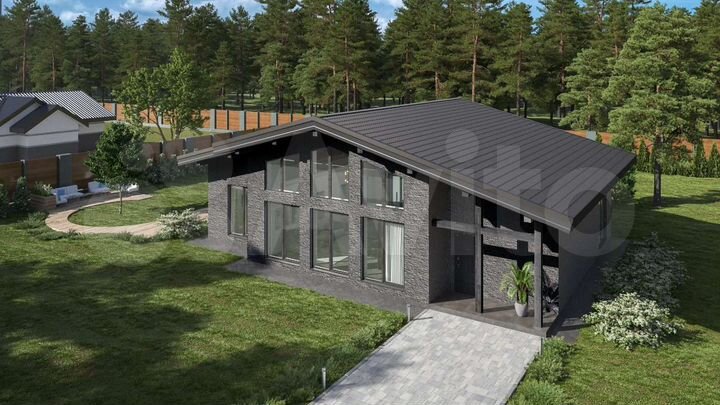 Коттедж 161 м² на участке 9 сот.