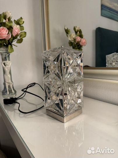 Лампа настольная СССР хрусталь