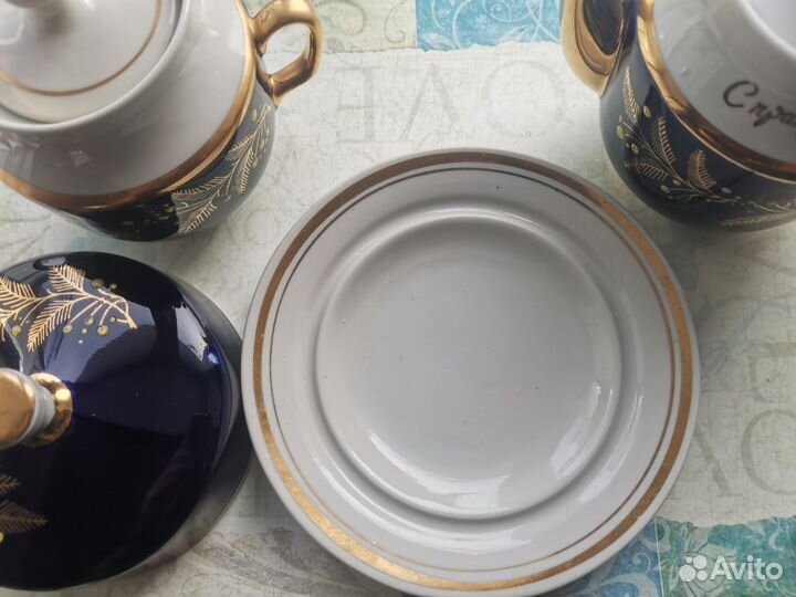 Чайный сервиз кобальт Довбышевский фз на 6 персон