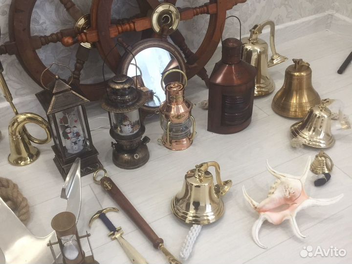 Штурвал Лампа Кораллы Рында Якорь Клаксон и др