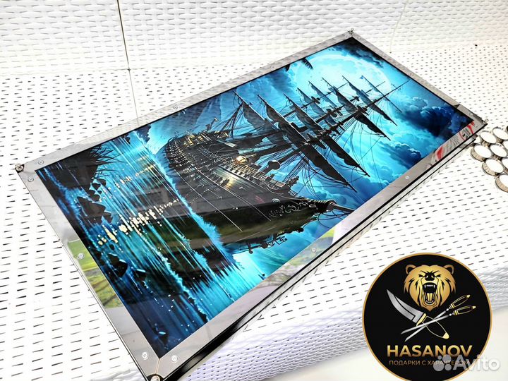 Премиальные металлические нарды со стеклом