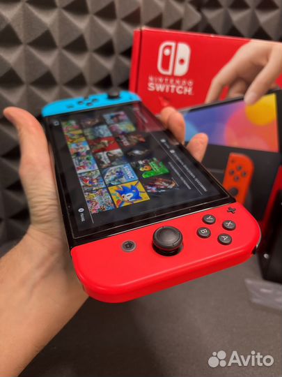 Nintendo switch oled чип + 256гб + 24 игры