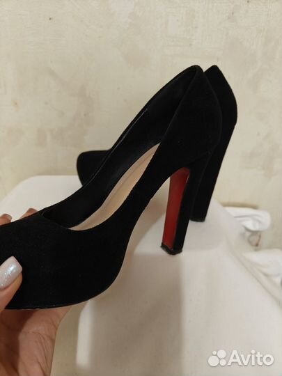 Туфли 37 размер замшевые