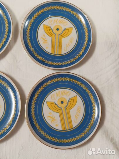 Посуда:Тарелки СССР 80лет смпо редкие, комплект
