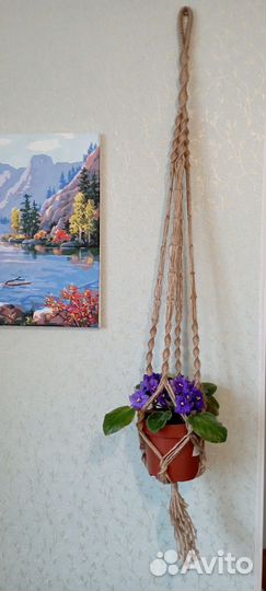 Кашпо подвесное макраме