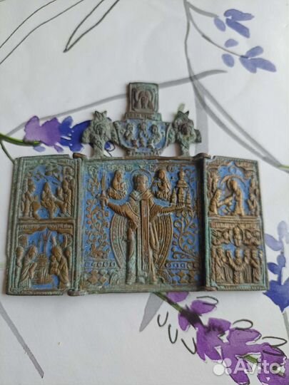 Икона триптих Никола Можайский