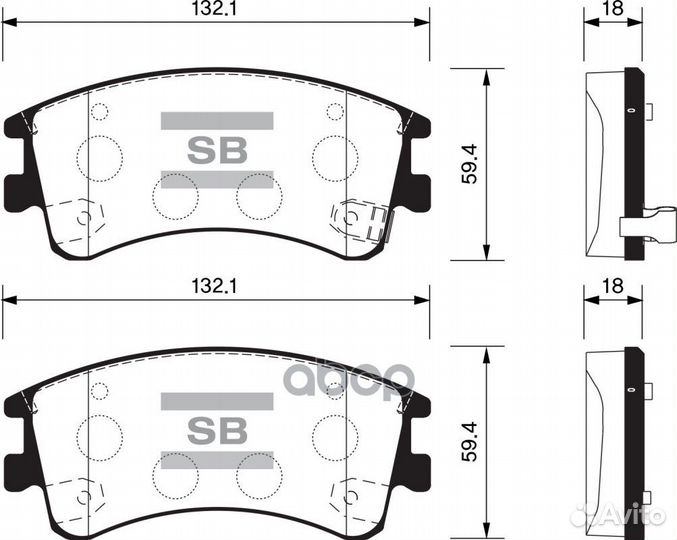 Колодки тормозные mazda 6 02с индикат.износа п