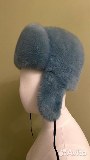 Шапка ушанка норковая женская