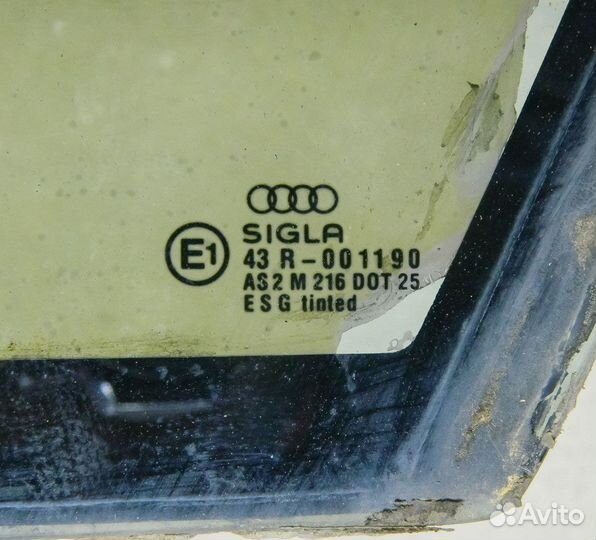 Стекло кузова правое Audi 80 B3