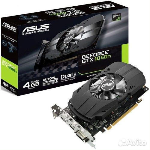Видеокарта Asus GeForce GTX 1050 Ti phoenix 4GB RT